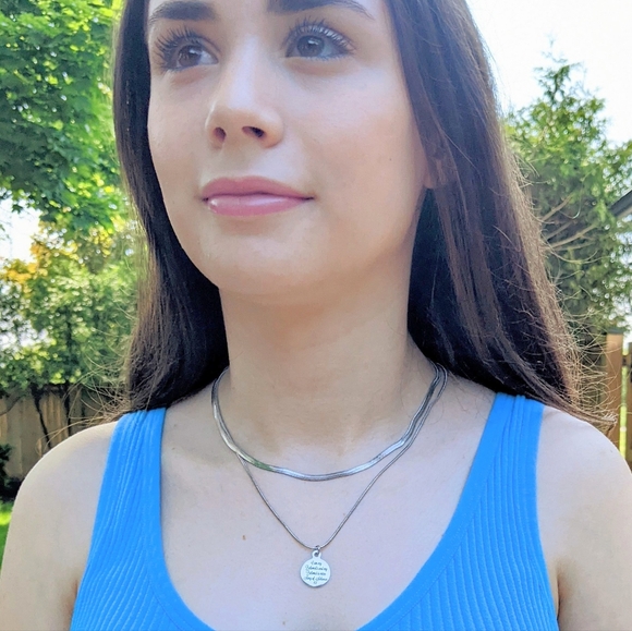 Christian Bible Verse Scripture Double Necklace - Picture 4 of 6